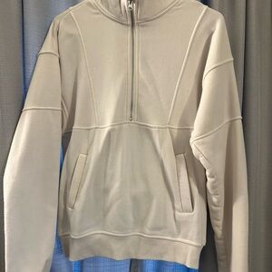 Women’s Half-Zip Hoodie Pullover Cream